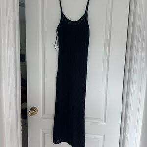 Billabong Black Maxi Dress with Spaghetti Straps